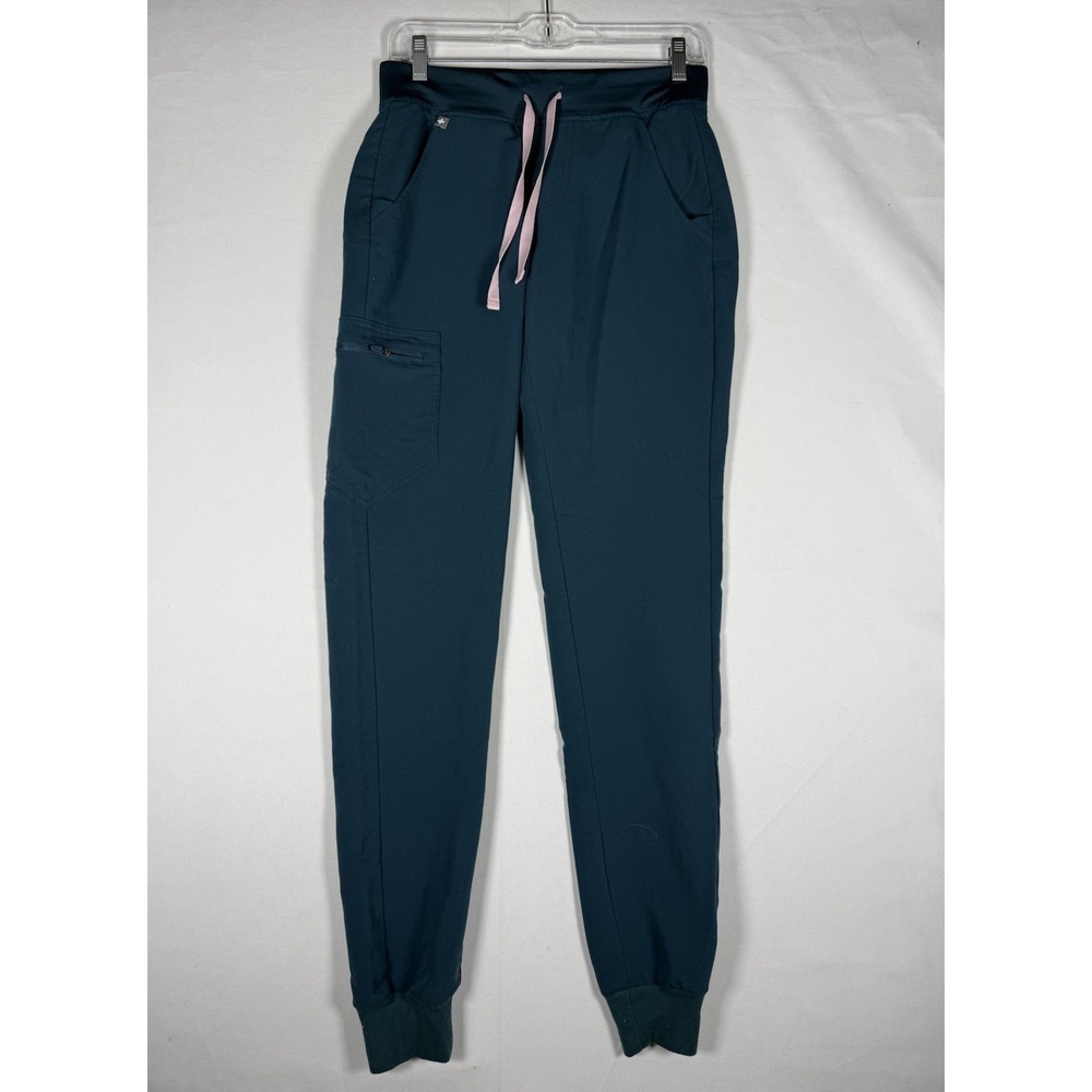 FIGS Scrubs Set Women Small Catarina Top & Zamora Joggers XS Tall Caribbean Blue - Picture 7 of 12